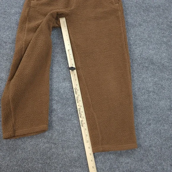 Patagonia Pants Womens M Brown Shearling Crops Fleece Sweatpants Hiking Outdoors - Picture 9 of 12